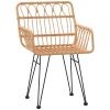 5 Piece Patio Dining Set Poly Rattan