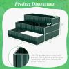 1PC Heavy-Duty Metal Outdoor 3-Tier Raised Garden Bed Planter Box