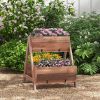 Vertical Raised Garden bed with 3 Wooden Planter Boxes