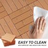 Plastic Composite Deck Tiles Set of 35pcs, Composite Decking Resist Rust, Water, Weather, Indoor&Outdoor, Easy to DIY & Maintain, Ideal for Patios