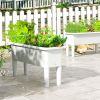 2 PCS Raised Garden Beds Self-Watering Planter Box with Detachable Legs and Drainage Hole