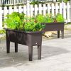 2 PCS Raised Garden Beds Self-Watering Planter Box with Detachable Legs and Drainage Hole