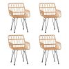 5 Piece Patio Dining Set Poly Rattan