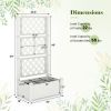 Outdoor Planter Box Self-Watering Raised Garden Bed Trellis with Water Level Indicator