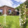Metal Garden Arch W55'' x H94.5'' Garden Arbor Trellis Climbing Plants Support Rose Arch Outdoor Arch