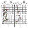 4 Pack Metal Garden Trellis 86.7" x 19.7" Rustproof Trellis for Climbing Plants Outdoor Flower Support