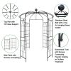 Metal Garden Arch Iron Garden Arbors Gazebo Dia81.3'' x 114.2'' High Birdcage Shape Pergola Pavilion for Wedding Ceremony Outdoor