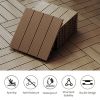 Plastic Composite Deck Tiles Set of 35pcs, Composite Decking Resist Rust, Water, Weather, Indoor&Outdoor, Easy to DIY & Maintain, Ideal for Patios