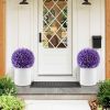 2 Pieces Artificial Plant Topiary Balls Faux Boxwood Decorative Balls