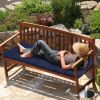 Bench Seat Cushion For Indoor Outdoor Furniture Non Slip Long Chair Cushion with Ties Strap Waterproof Swing Cushion 51.18x19.68IN For Garden Patio Ba