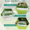 1PC 6 x 3 x 3 Feet Galvanized Raised Garden Bed with Greenhouse's Raised Flower Bed