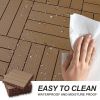 Plastic Composite Deck Tiles Set of 35pcs, Composite Decking Resist Rust, Water, Weather, Indoor&Outdoor, Easy to DIY & Maintain, Ideal for Patios
