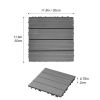 Plastic Composite Deck Tiles Set of 35pcs, Composite Decking Resist Rust, Water, Weather, Indoor&Outdoor, Easy to DIY & Maintain, Ideal for Patios