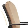 Outdoor Recliner Chair;  Automatic Adjustable Wicker Lounge Recliner Chair with 5.12'' Thicken Cushion
