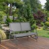 Swing Glider Chair 48 Inch Loveseat Rocker Lounge Backyard