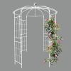 Metal Garden Arch Iron Garden Arbors Gazebo Dia81.3'' x 114.2'' High Birdcage Shape Pergola Pavilion for Wedding Ceremony Outdoor