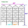 4 Pack Metal Garden Trellis 71" x 19.7" Rustproof Trellis for Climbing Plants Outdoor Flower Support