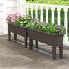 2 PCS Raised Garden Beds Self-Watering Planter Box with Detachable Legs and Drainage Hole