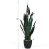 1PC 35.5 inches Indoor and Outdoor Decoration Fake Snake Plant Artificial Plant