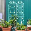 4 Pack Metal Garden Trellis 86.7" x 19.7" Rustproof Trellis for Climbing Plants Outdoor Flower Support