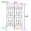2 Pack Metal Garden Trellis 71" x 17.7" Rustproof Trellis for Climbing Plants Outdoor Flower Support