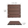 Wood Plastic Composite Deck Tiles Set of 20pcs, Composite Decking Resist Rust, Water, Weather, Indoor&Outdoor, Easy to DIY & Maintain