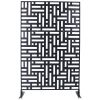 Outdoor & Indoor Privacy Screen Metal Privacy Screen 76" H×48" W, Freestanding Decorative Privacy Screen for Deck Balcony Patio