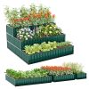1PC Heavy-Duty Metal Outdoor 3-Tier Raised Garden Bed Planter Box