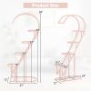 5 Tier Metal Plant Stand with Hanging Hook for Multiple Plants