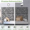 Metal Privacy Screens and Panels with Free Standing, Freestanding Outdoor Indoor Privacy Screen, Decorative Privacy Screen for Balcony Patio Garden