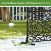 Metal Privacy Screens and Panels with Free Standing, Freestanding Outdoor Indoor Privacy Screen, Decorative Privacy Screen for Balcony Patio Garden